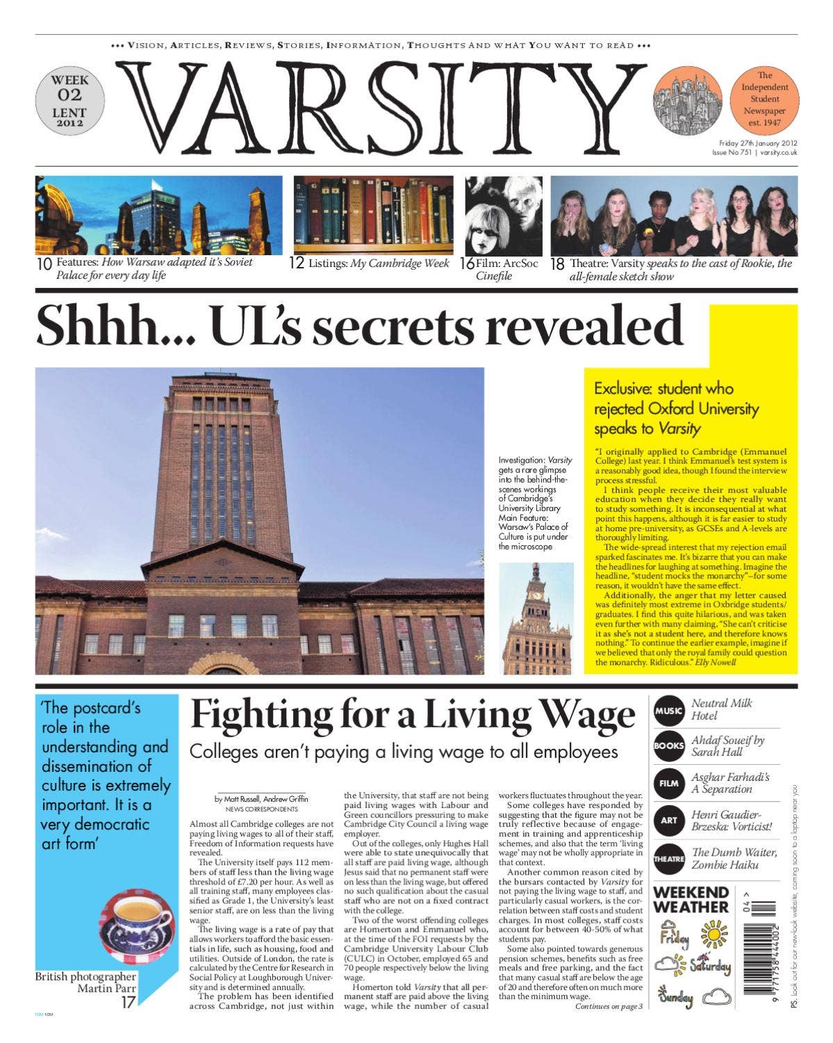 Varsity Issue 751 by Varsity Publications Ltd - Issuu