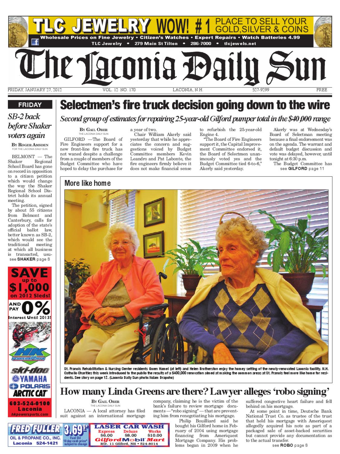 The Laconia Daily Sun, January 27, 2012 by Daily Sun Issuu