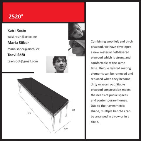 Kadi Pajupuu 家具目录 · Tartu Art College. 长凳 第 10 页