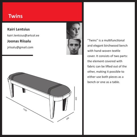 Kadi Pajupuu 家具目录 · Tartu Art College. 长凳 第 12 页