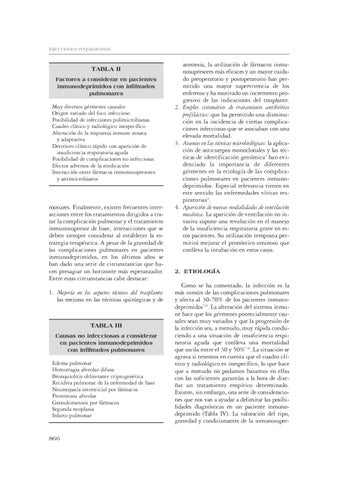 Infecciones pulmonares en inmunodeprimidos Infecciones pulmonares en inmunodeprimidos