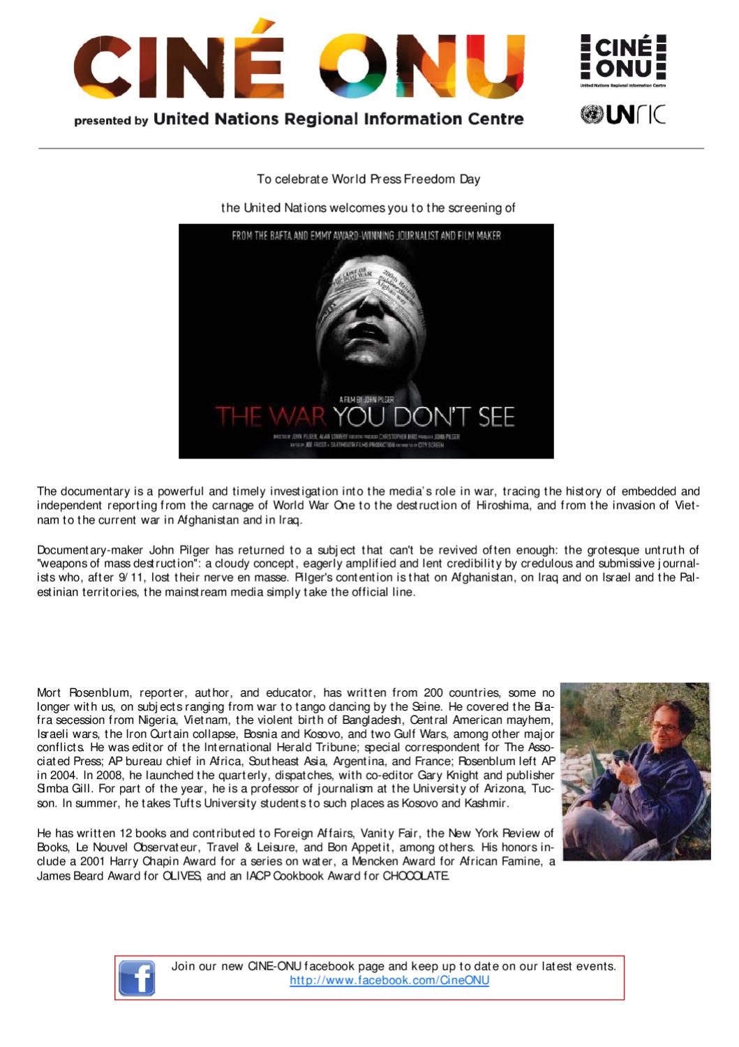 Handout The War You Don't See by United Nations Issuu