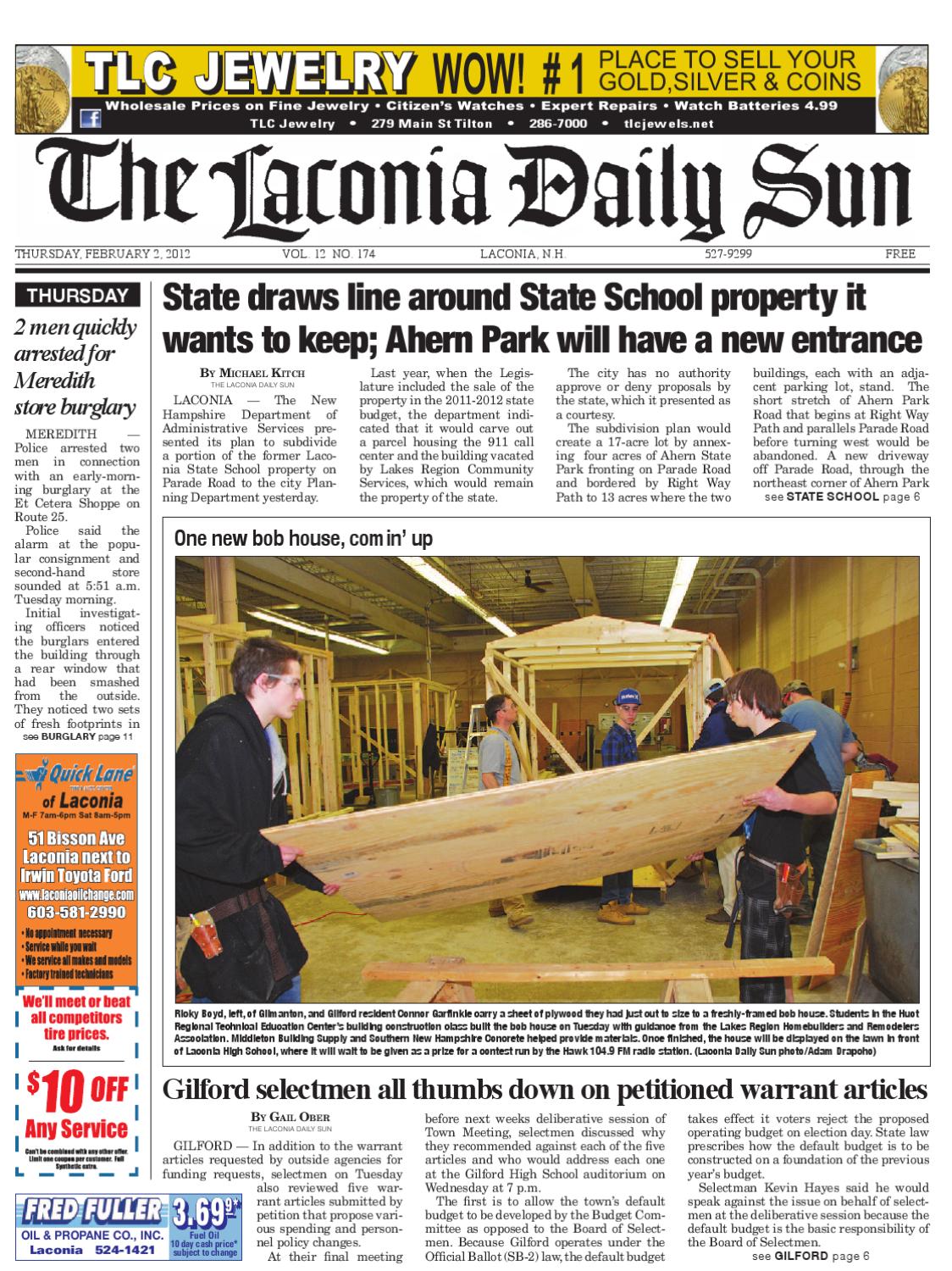 The Laconia Daily Sun, February 2, 2012 by Daily Sun Issuu