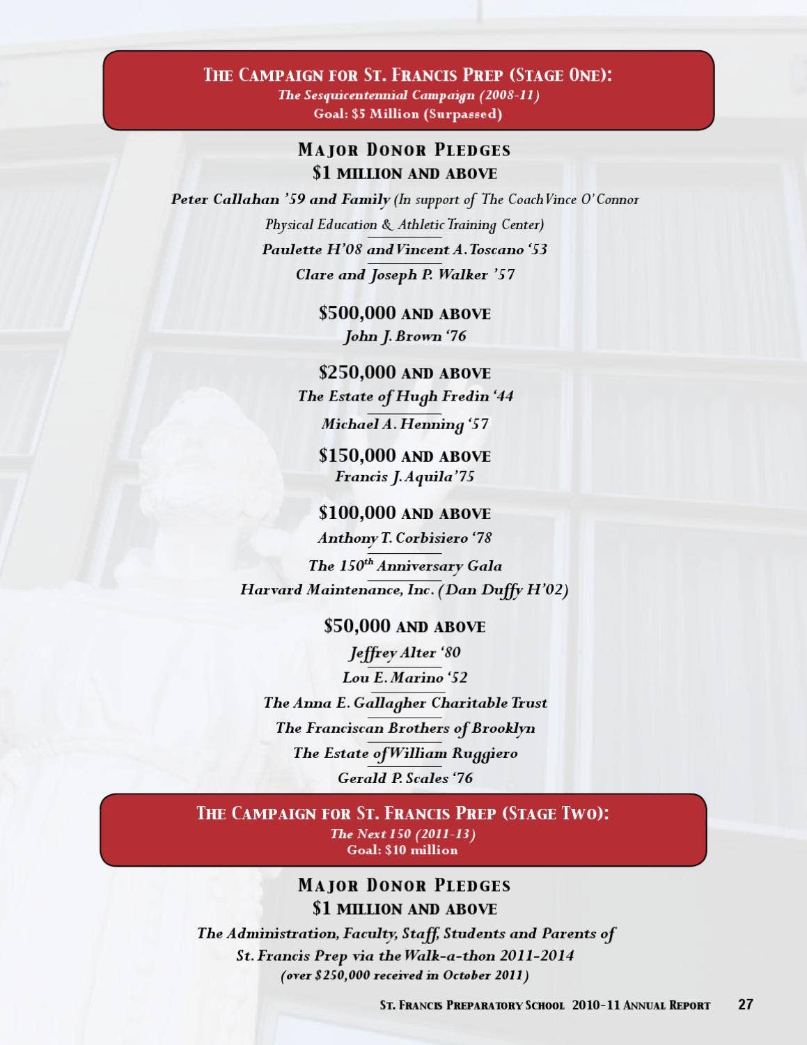 St. Francis Prep Annual Report by St. Francis Preparatory School - Issuu