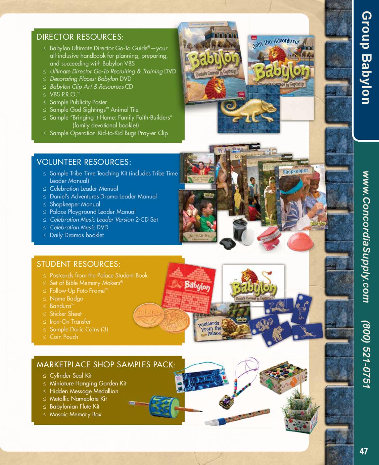 VBS 2012 Resource Guide & Catalog Concordia Supply by Danny B Issuu