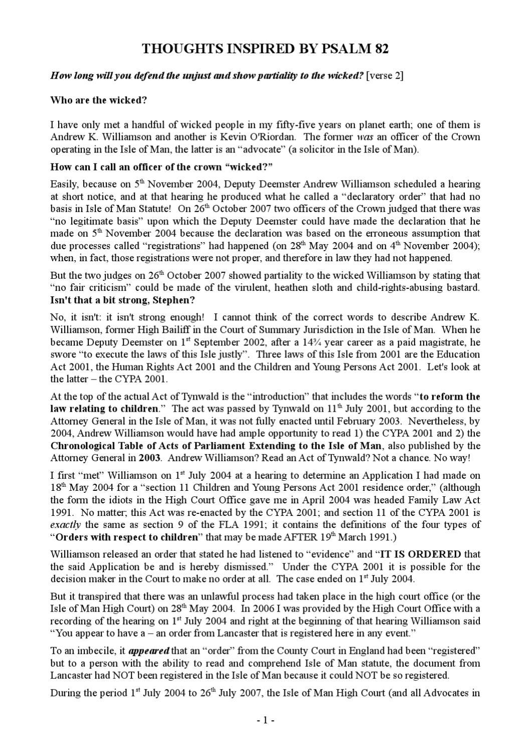 Psalm 82 verse 2 by Stephen Holmes - Issuu