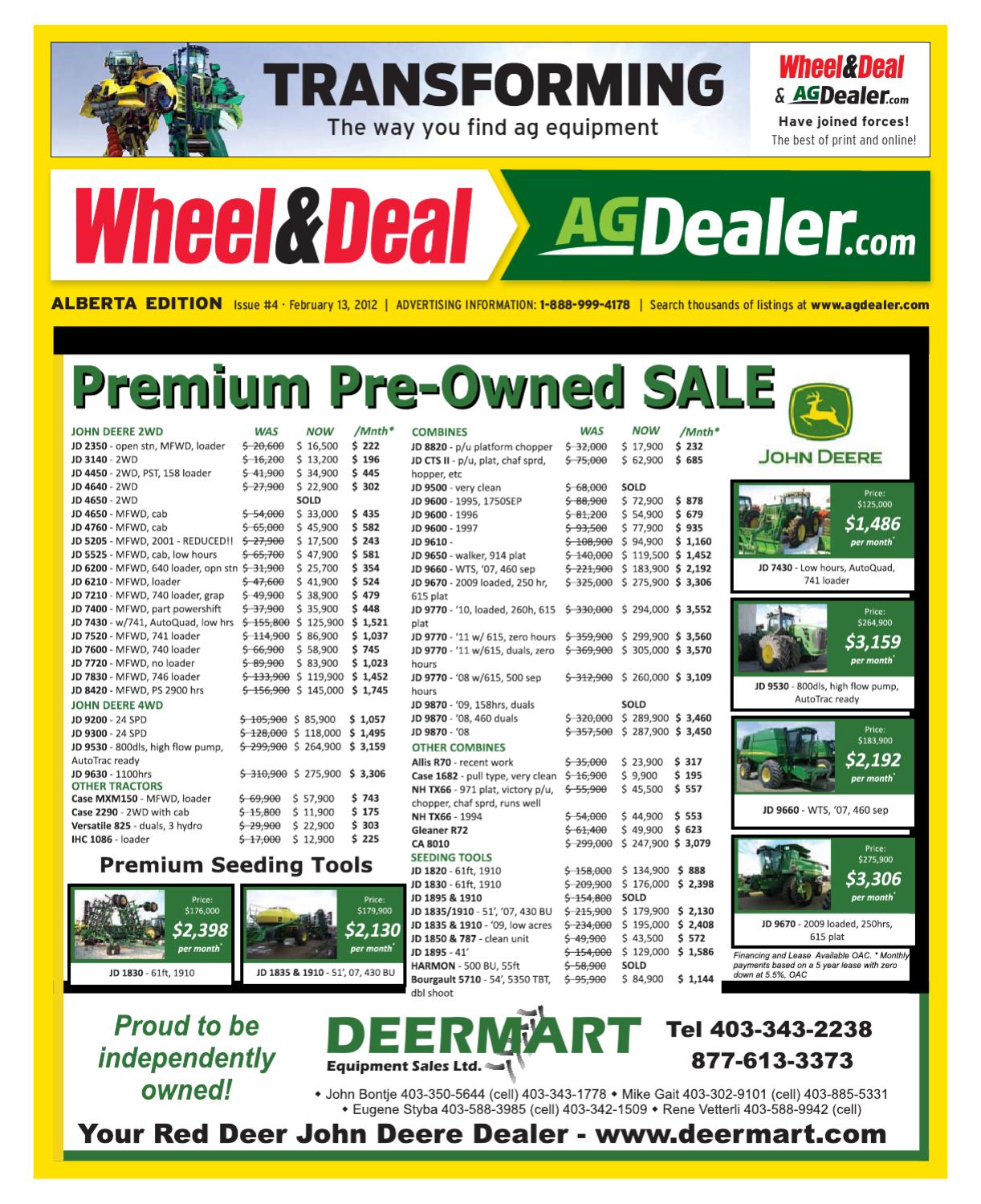 Wheel Deal Alberta February 13 2012 By Farm Business