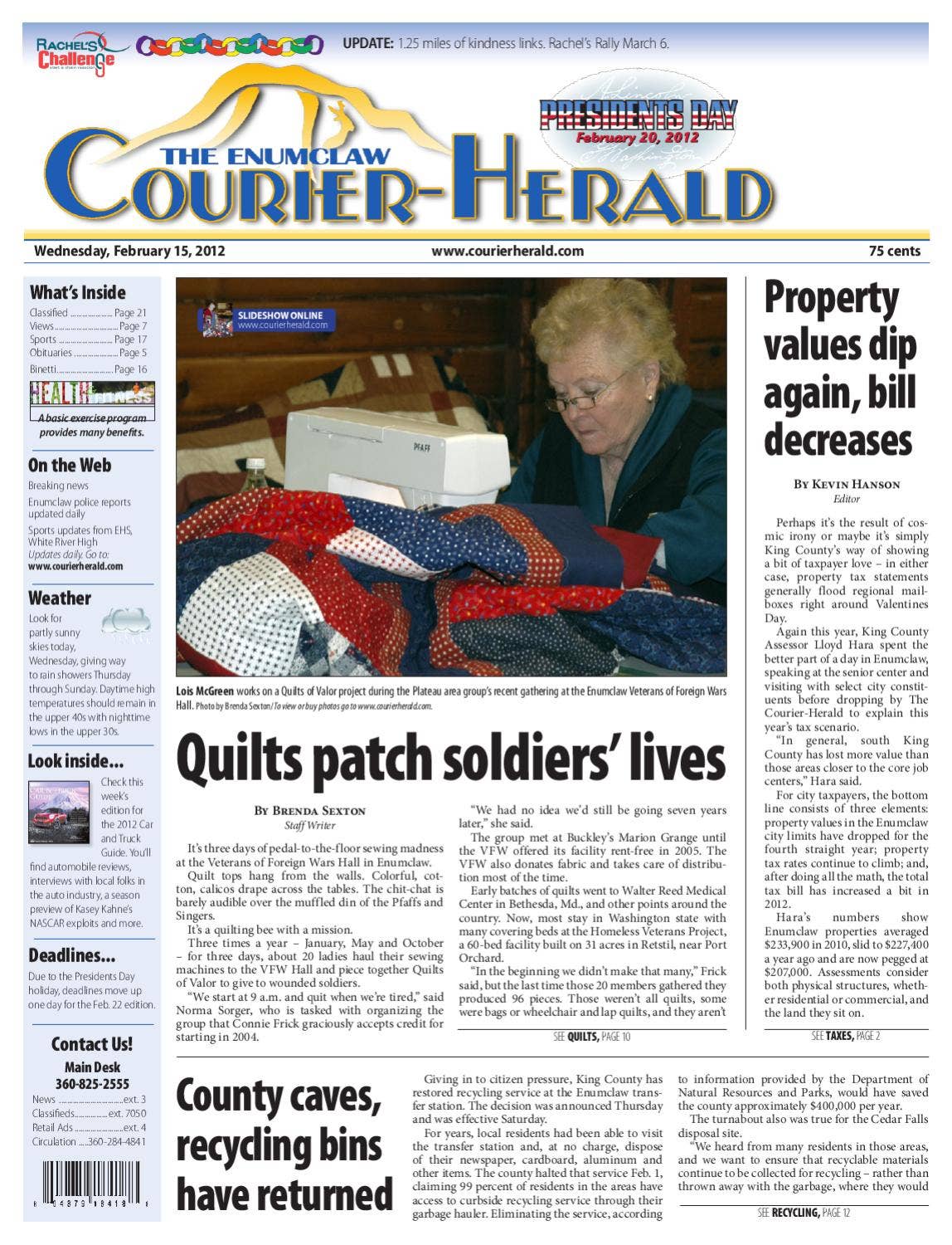 Enumclaw CourierHerald, February 15, 2012 by Sound Publishing Issuu