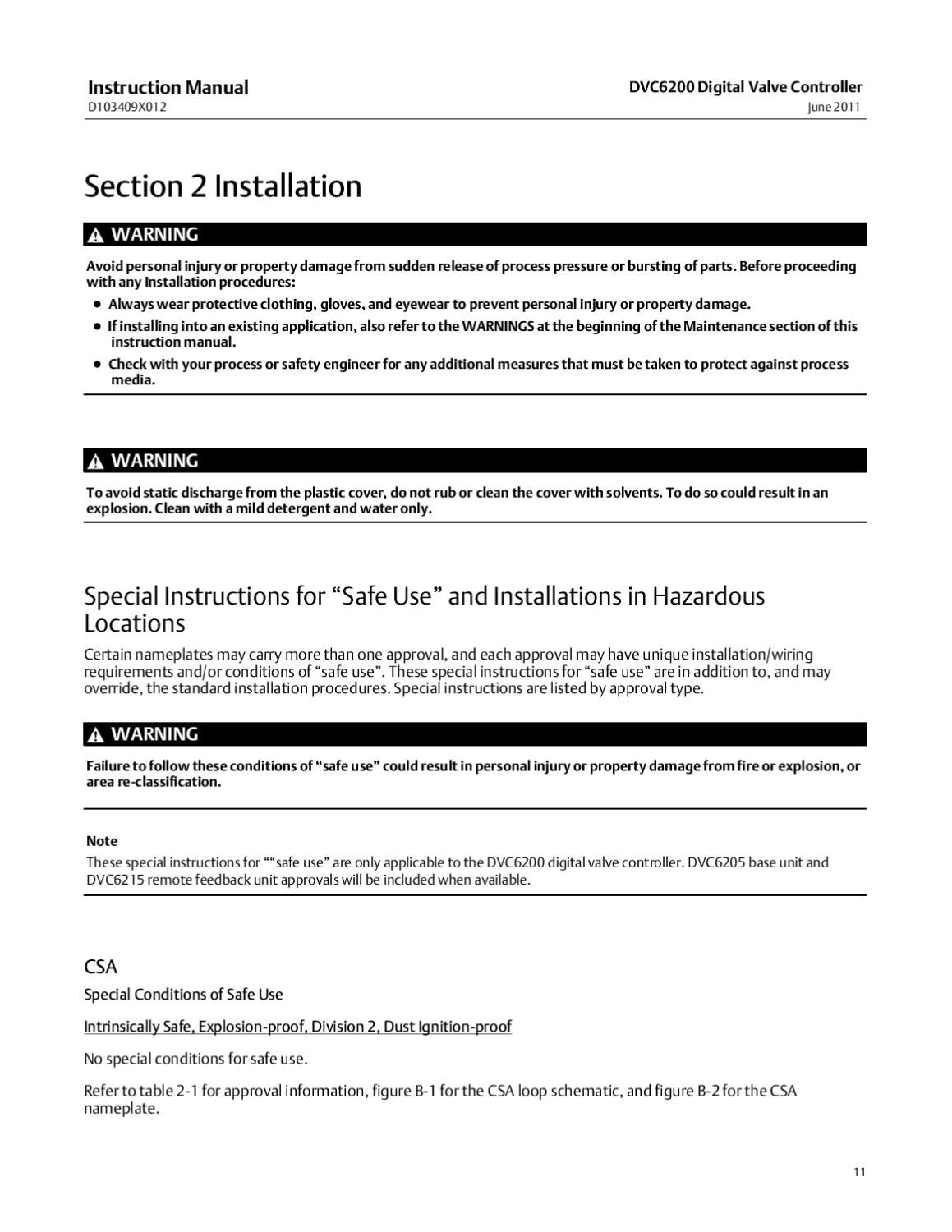 DVC6200 Instruction Manual June 2011 by RMC Process Controls