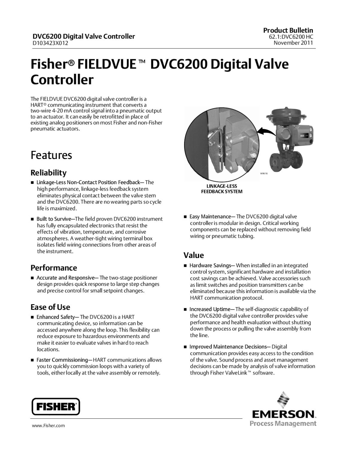 DVC6200 Bulletin Nov 2011 by RMC Process Controls & Filtration, LLC