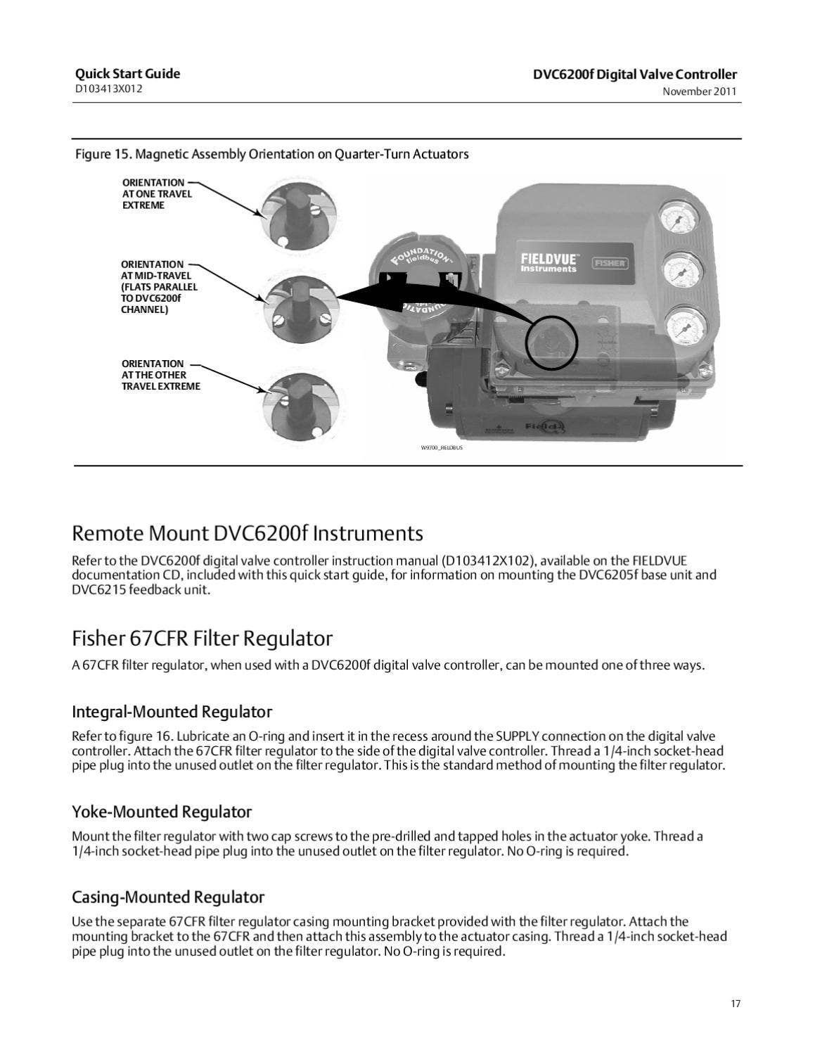 DVC6200f Quick Start Guide Nov 2011 by RMC Process Controls
