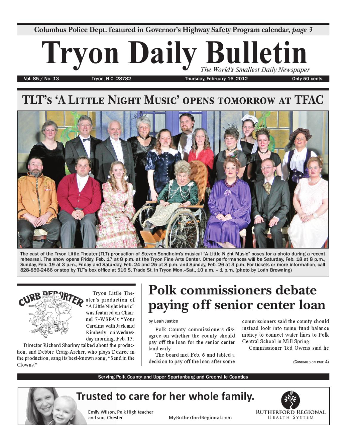 021612 Daily Bulletin by Tryon Daily Bulletin Issuu