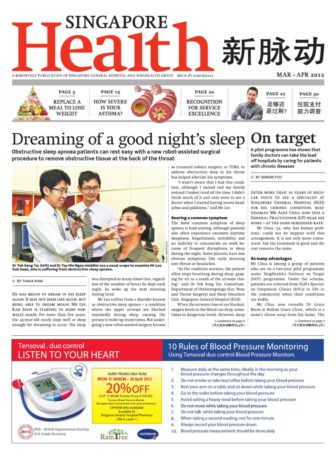 Singapore Health Mar/Apr 2012 by Singapore General Hospital - Issuu