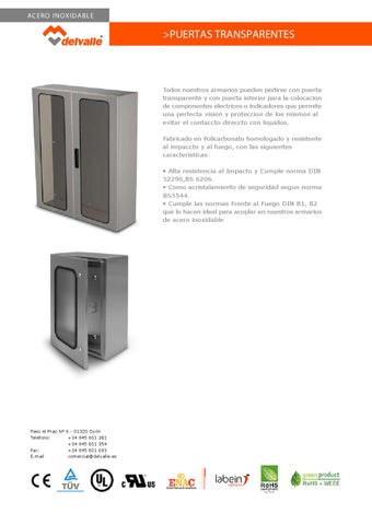 catalogo armarios electricos by Enclosures delvalle - Issuu