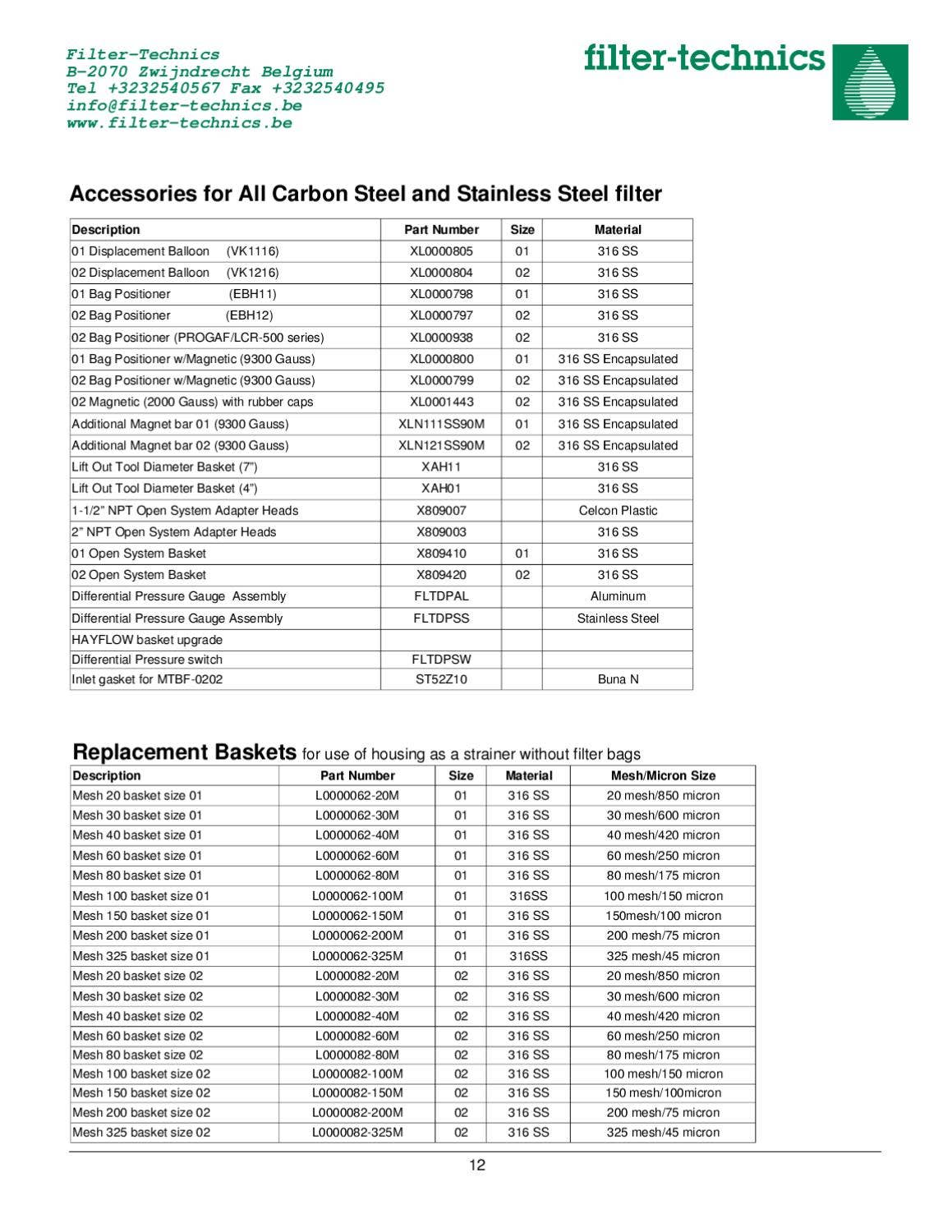 EATON BAG filtration catalog by FilterTechnics Issuu