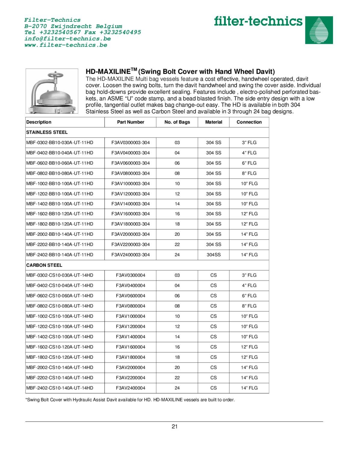 EATON BAG filtration catalog by FilterTechnics Issuu