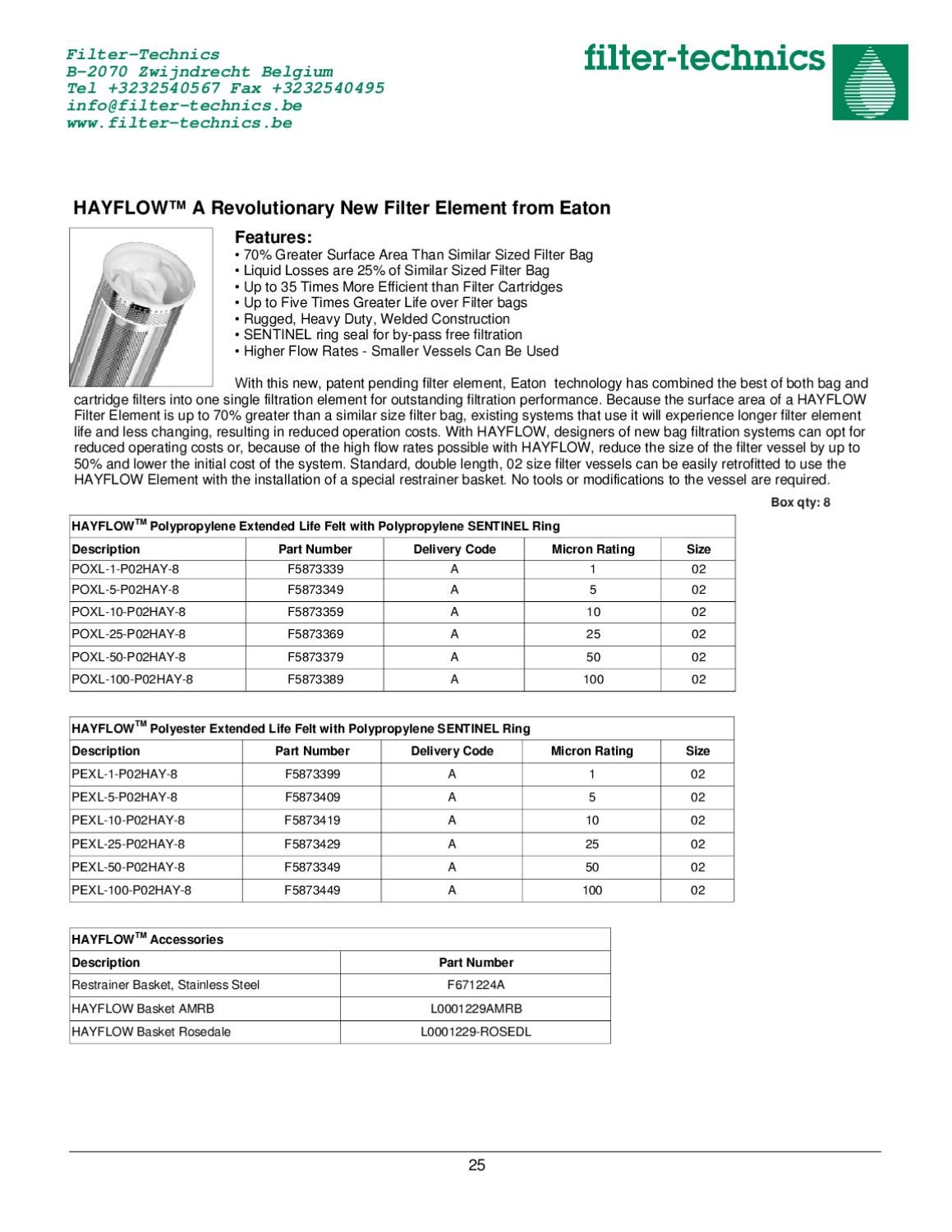 EATON BAG filtration catalog by FilterTechnics Issuu