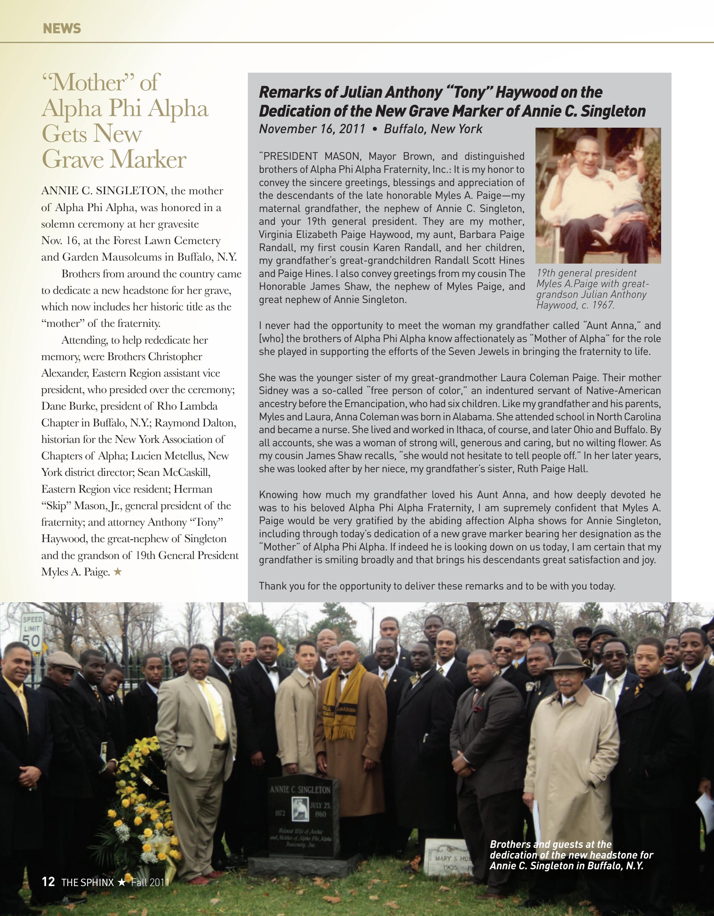 The SPHINX Fall 2011 Volume 96 Number 4 201109604 by Alpha Phi