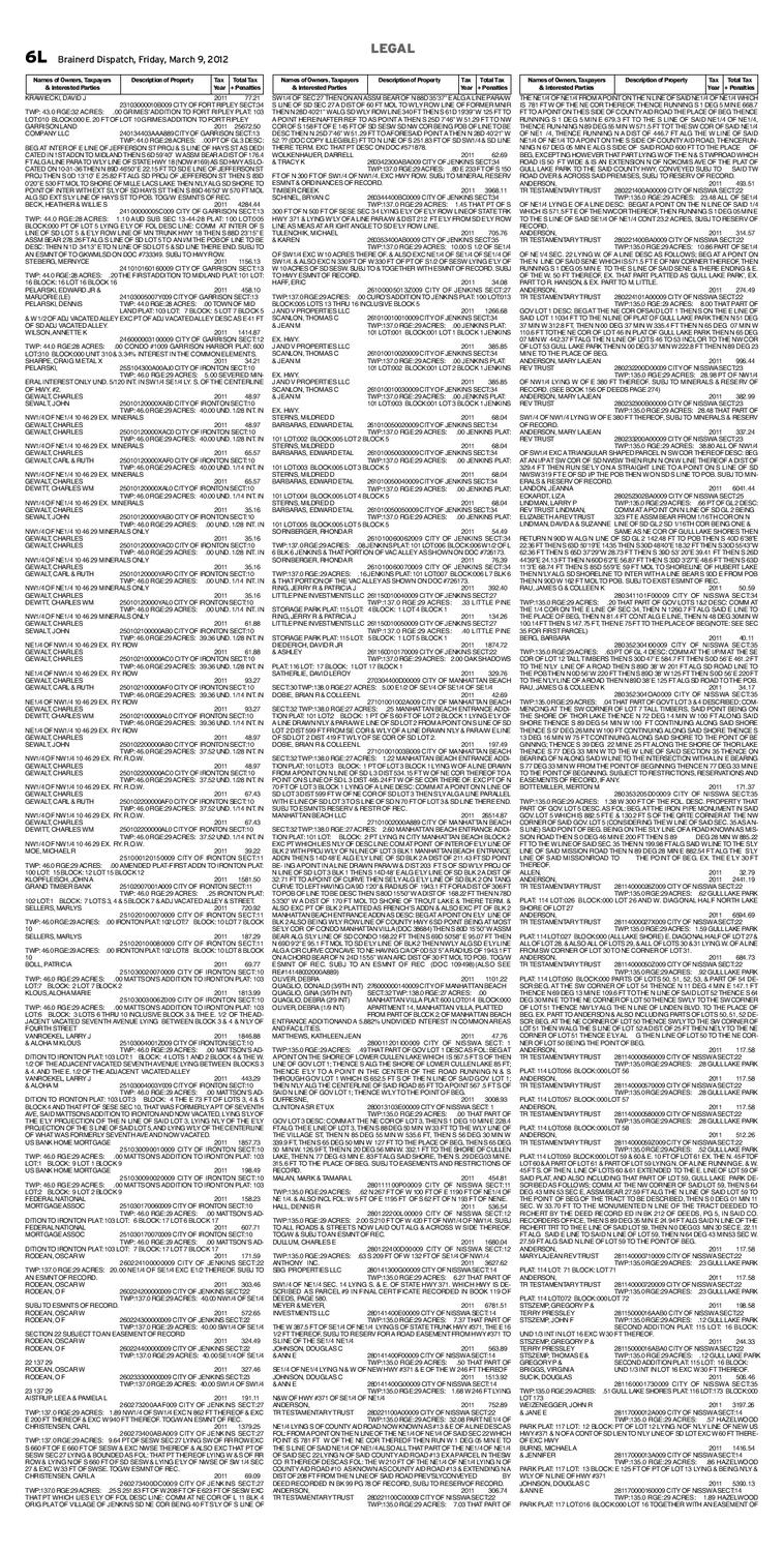 Crow Wing County Delinquent Tax List 2012 by Brainerd Dispatch Issuu