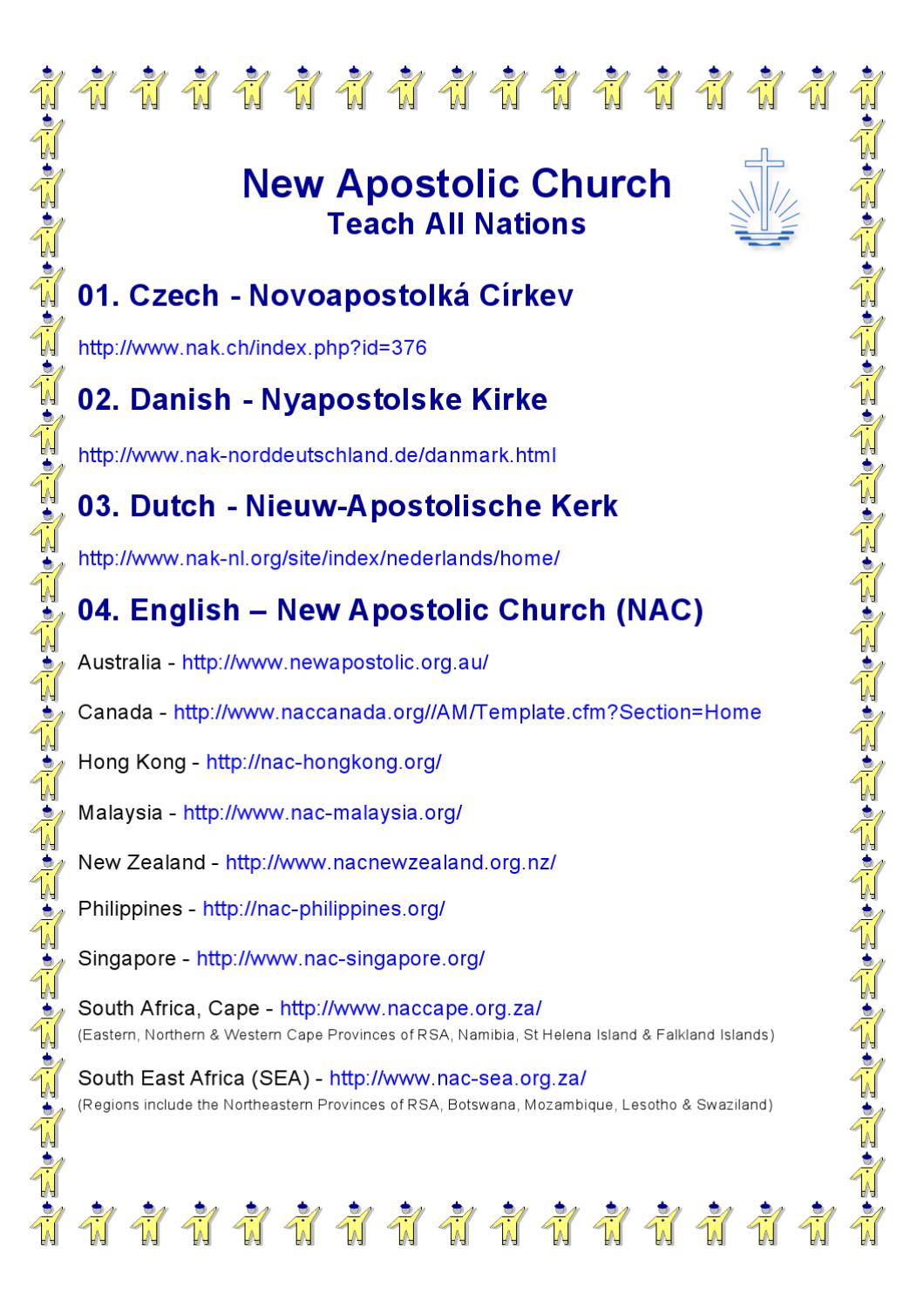 New Apostolic Church in 20 Languages by Kia Ora Guest House Issuu