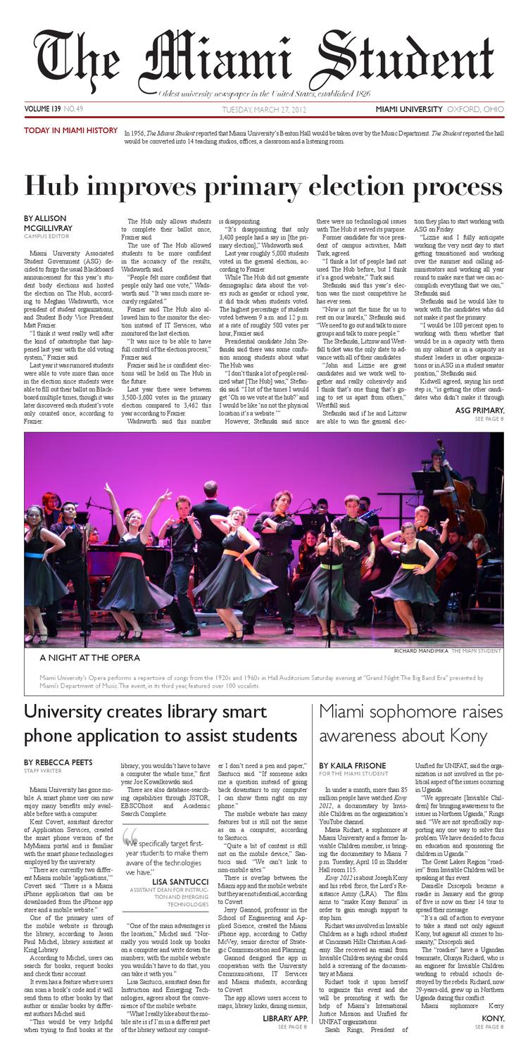 March 27 2012 The Miami Student By The Miami Student Issuu