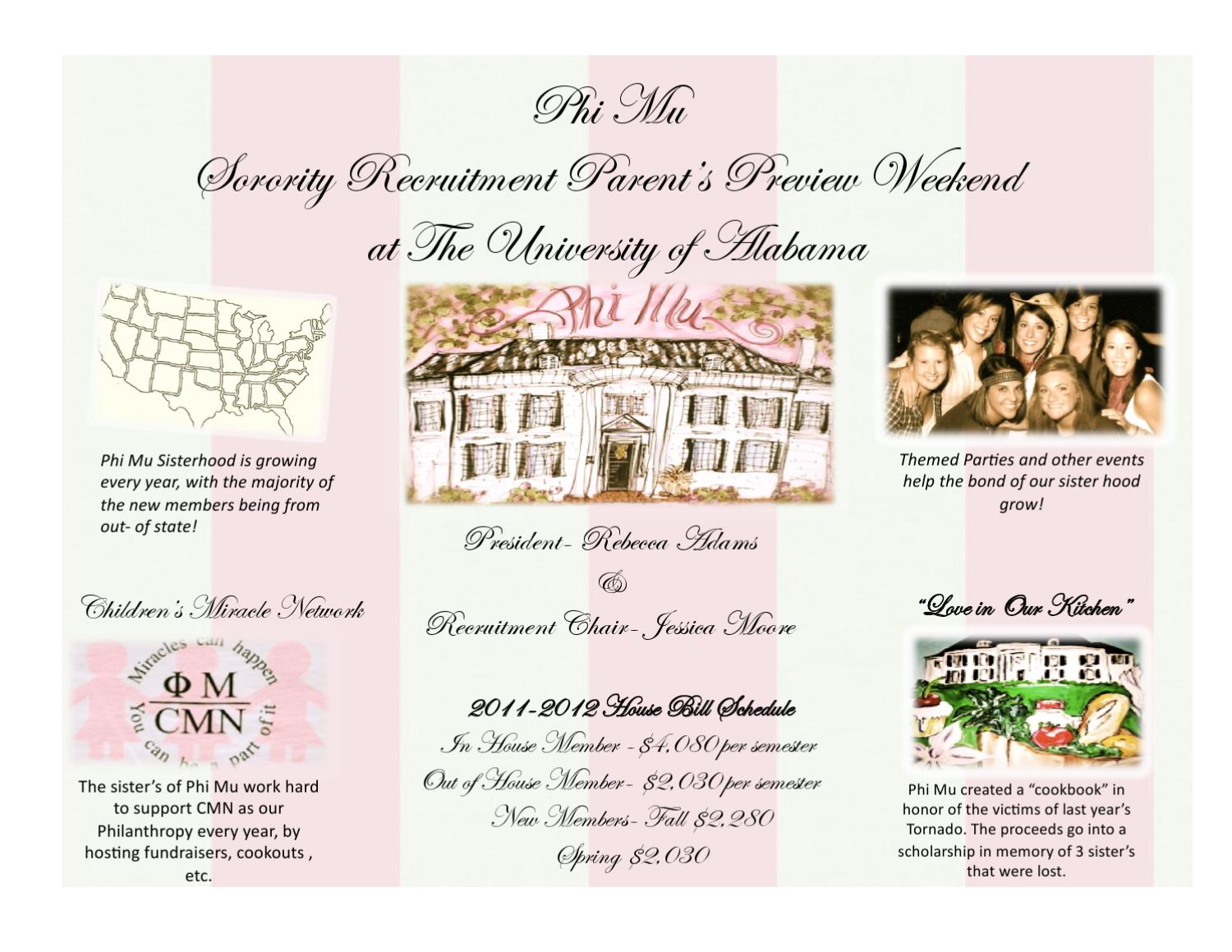 Phi Mu by Alabama Panhellenic Association - Issuu
