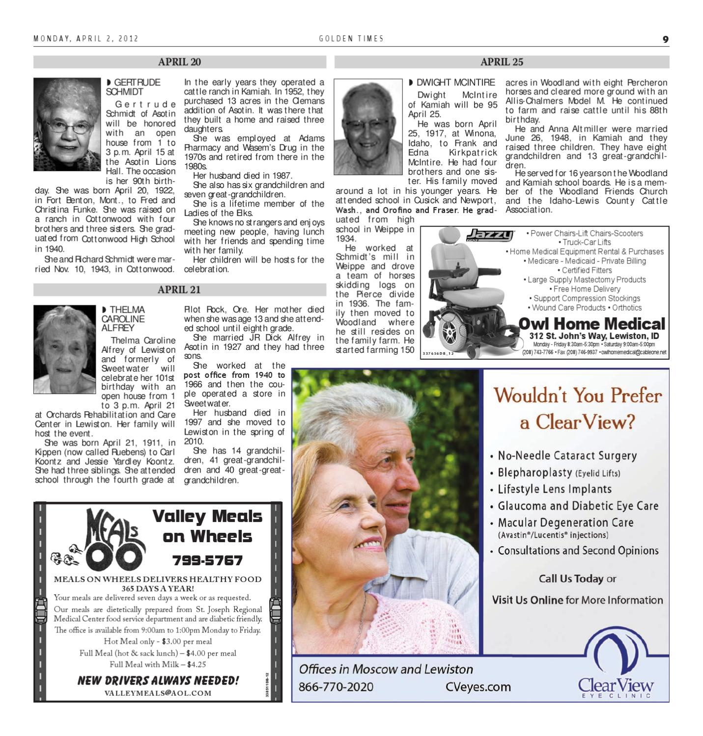 Lewiston Tribune Obituaries - 6wr66xy