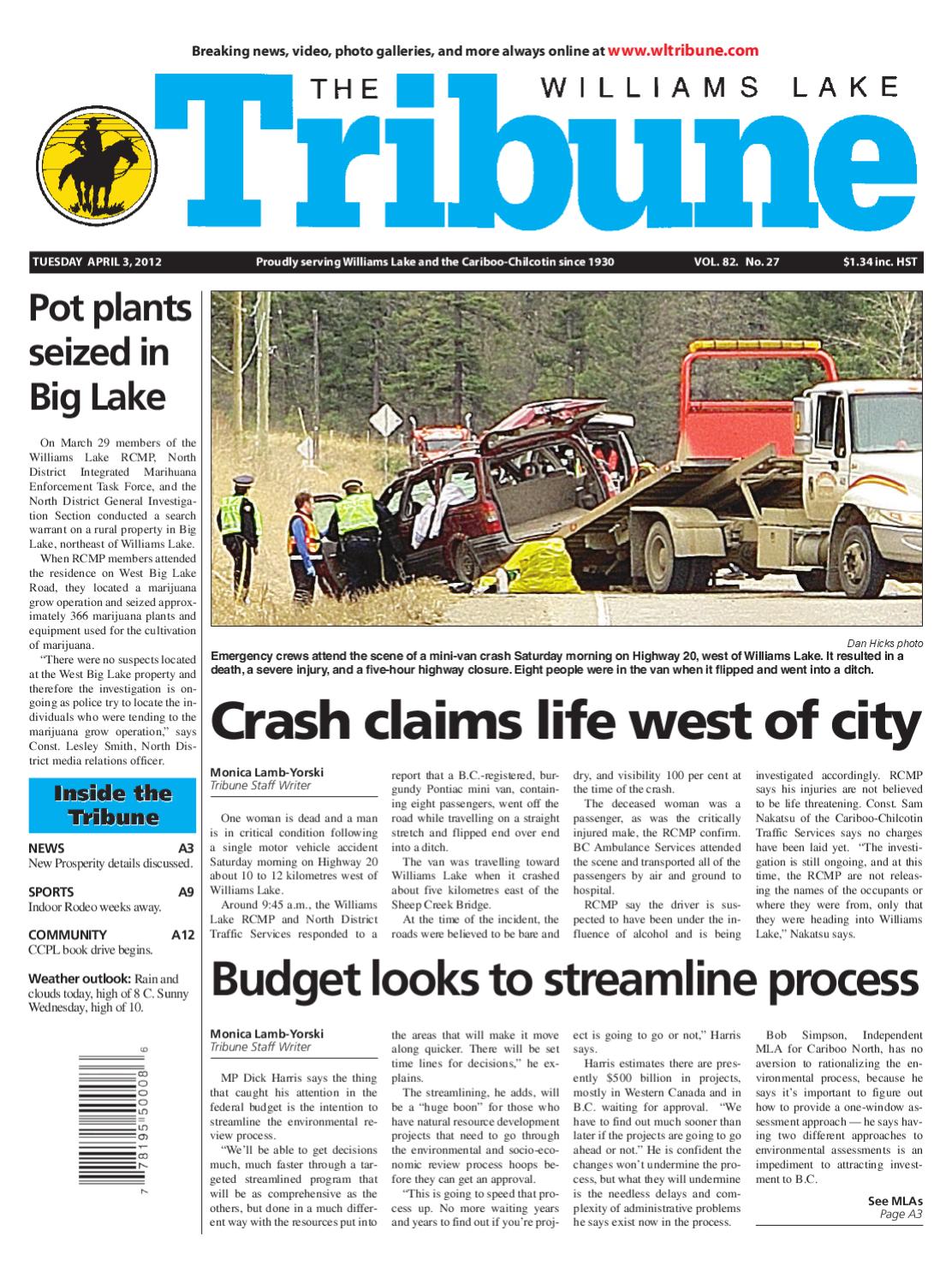 Williams Lake Tribune, April 03, 2012 by Black Press Media Group Issuu
