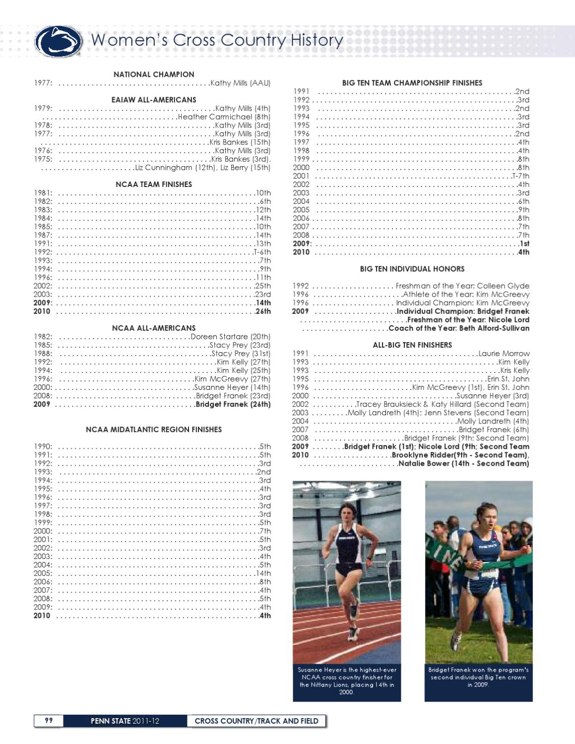 Track and Field 201112 Yearbook by Penn State Athletics Issuu