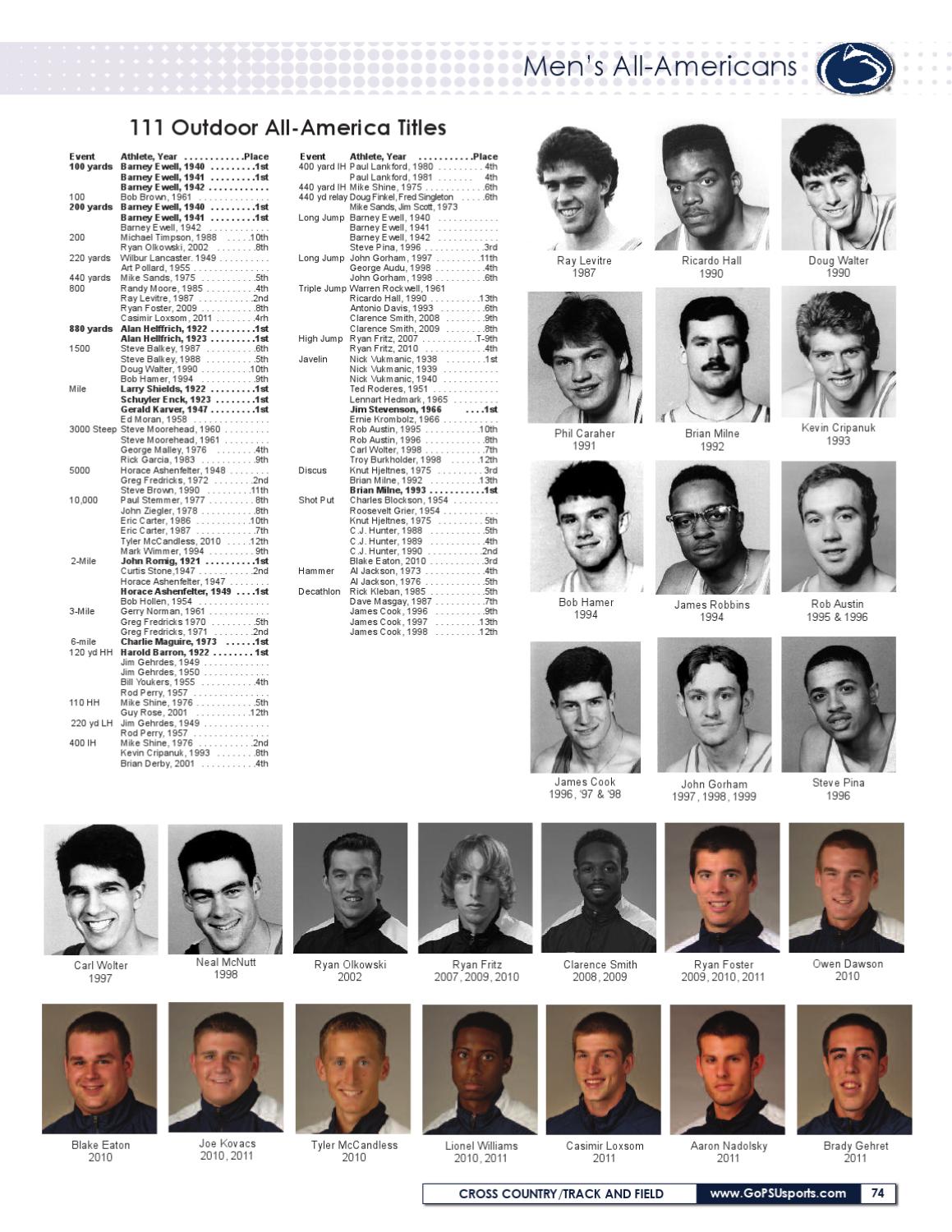 Track and Field 201112 Yearbook by Penn State Athletics Issuu
