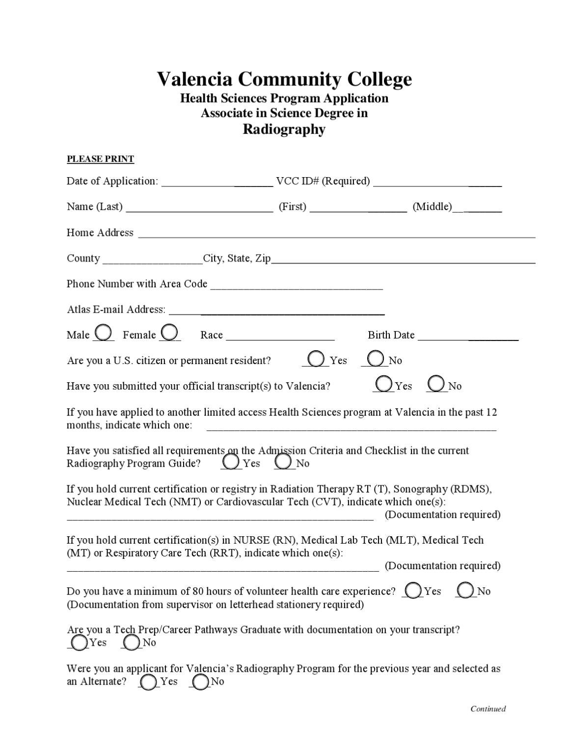 /ValenciaHealth_Radiography_Application by Valencia College Issuu