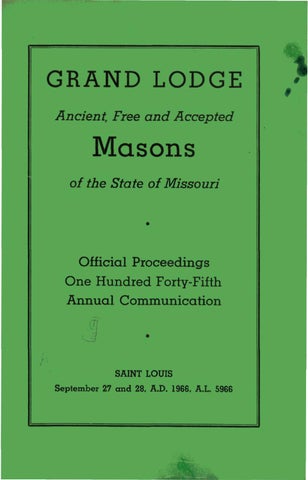 1876 Proceedings - Grand Lodge of Missouri by Missouri Freemasons - Issuu