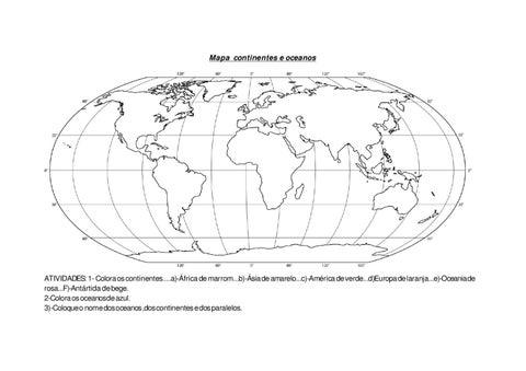 Mapa Continentes E Oceanos By Cláudia Rodrigues Costa Dos Santos Issuu