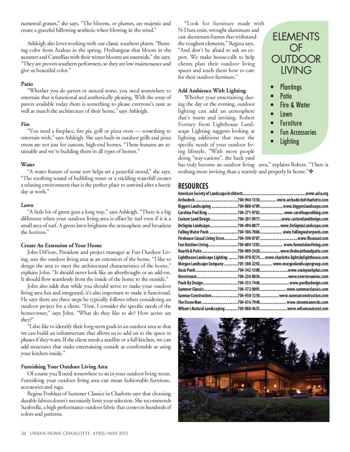 southern pool and outdoor living on Urban Home Magazine April May 2012 By Home Design Decor Magazine Issuu