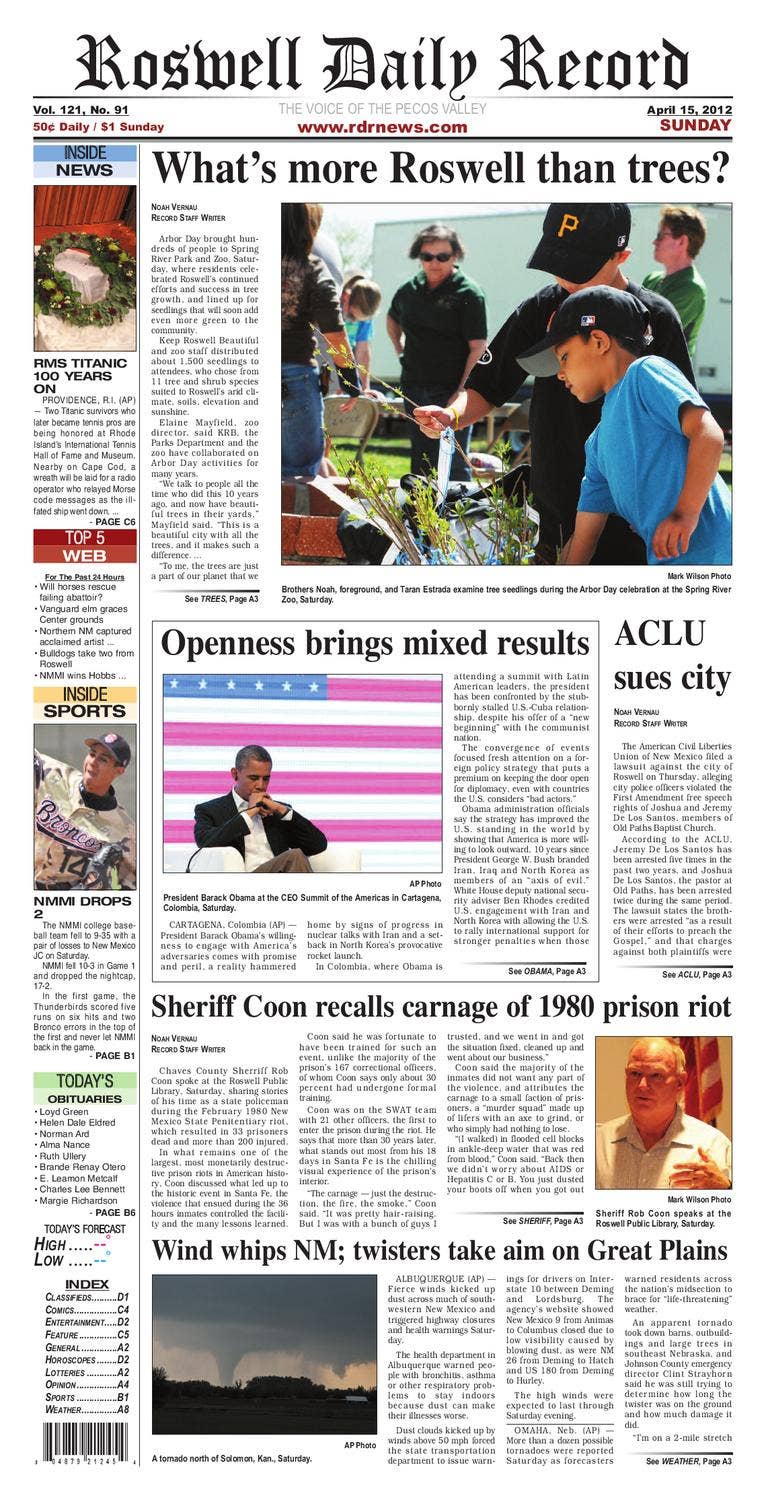 04-15-12 rdr news by Roswell Daily Record - Issuu