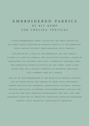 Kit Kemp for Chelsea Textiles 家具目录 · Embroidered Fabrics by 第 3 页