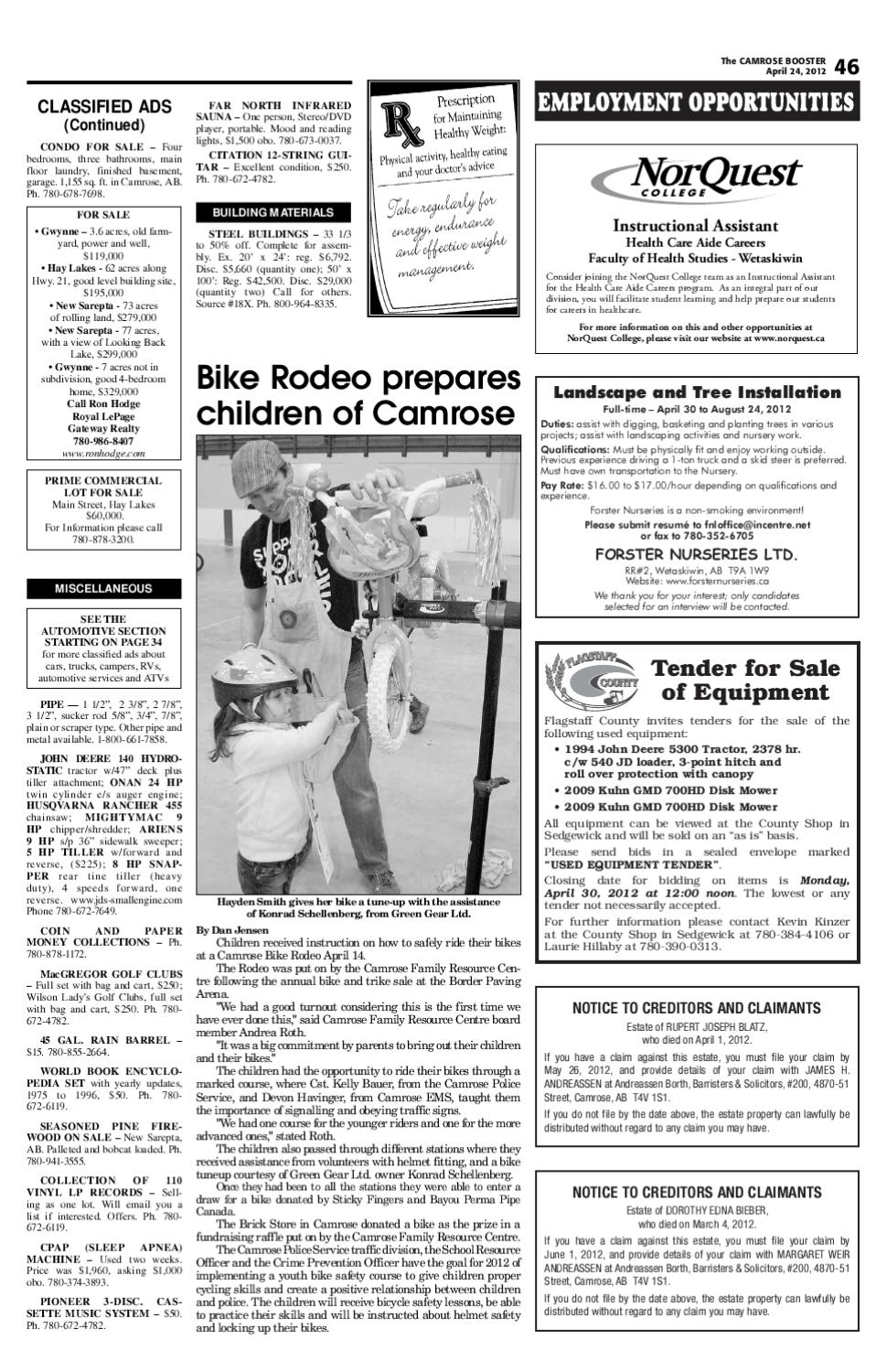 The Camrose Booster, April 24, 2012 by The Camrose Booster Issuu