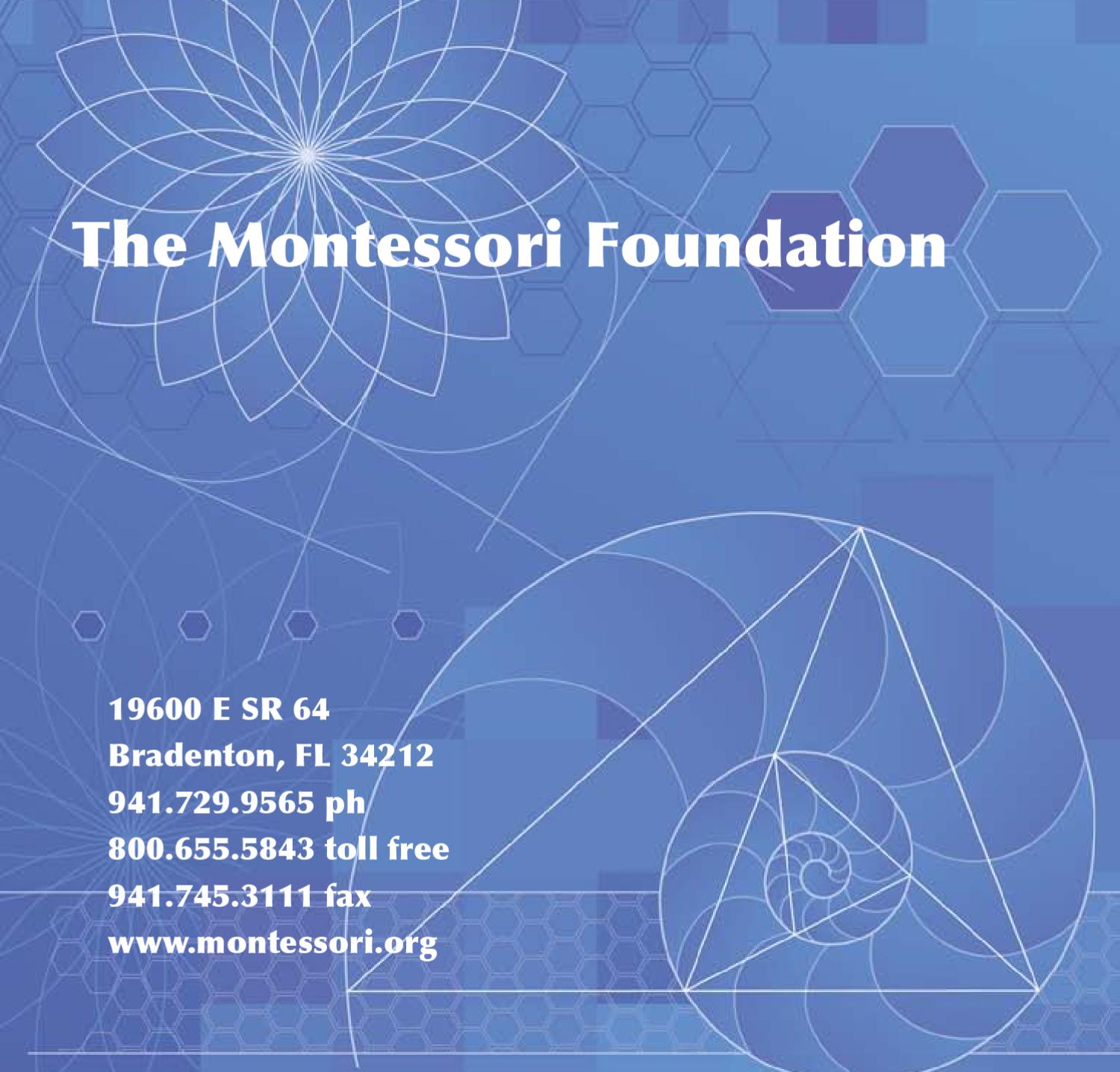 Montessori Foundation School Consultation by The Montessori Foundation