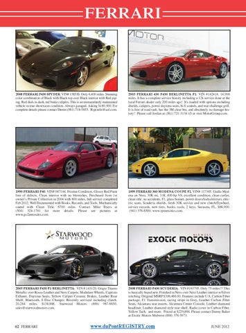 Ferrari カタログ duPontREGISTRY Autos June 2012 by duPont REGISTRY - Issuu