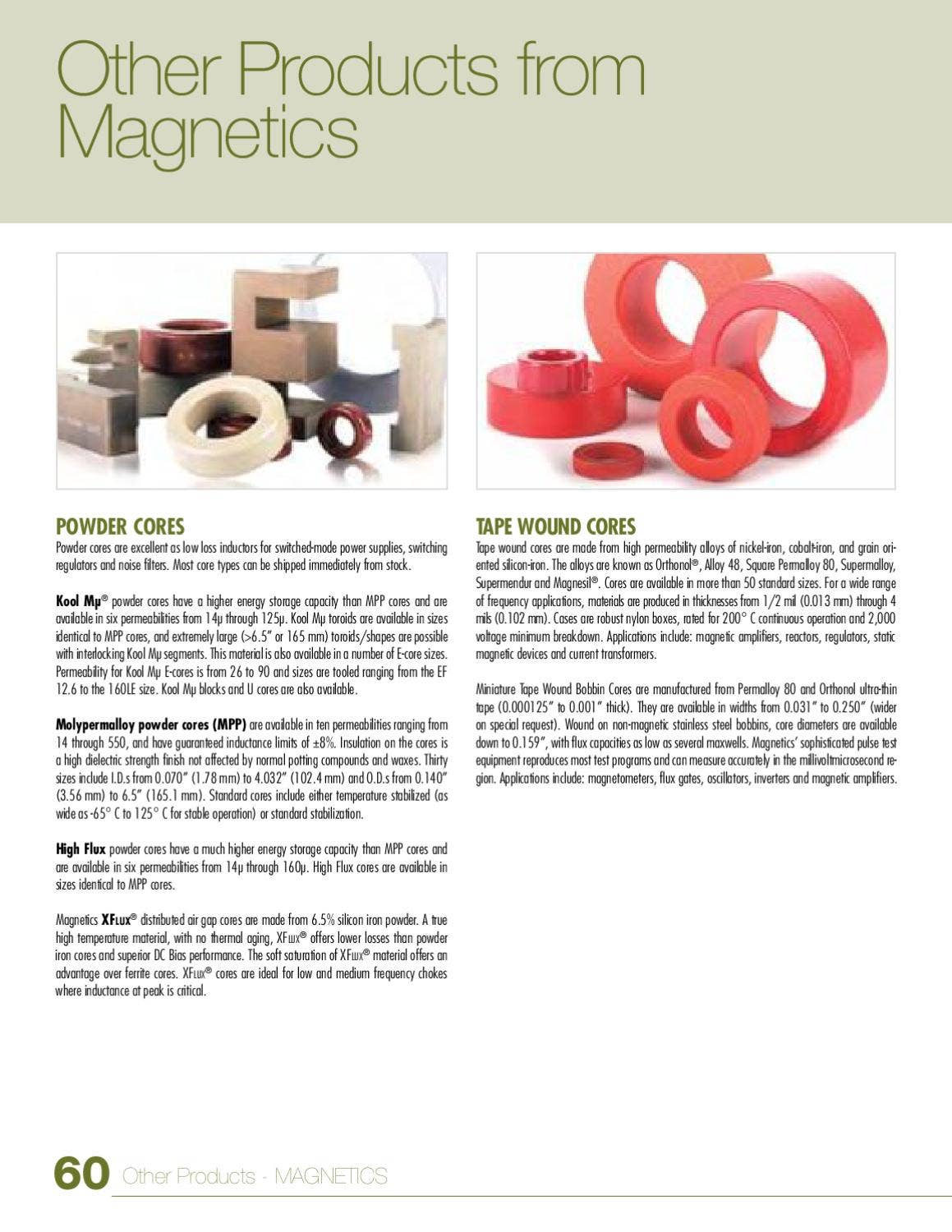 2012 Ferrite Cores Catalog (2) by Issuu
