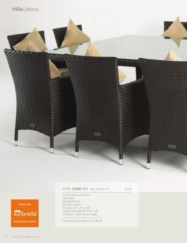 Ennis Fabrics 家具目录 · Villa Cabana 户外 家具 2012 第 6 页