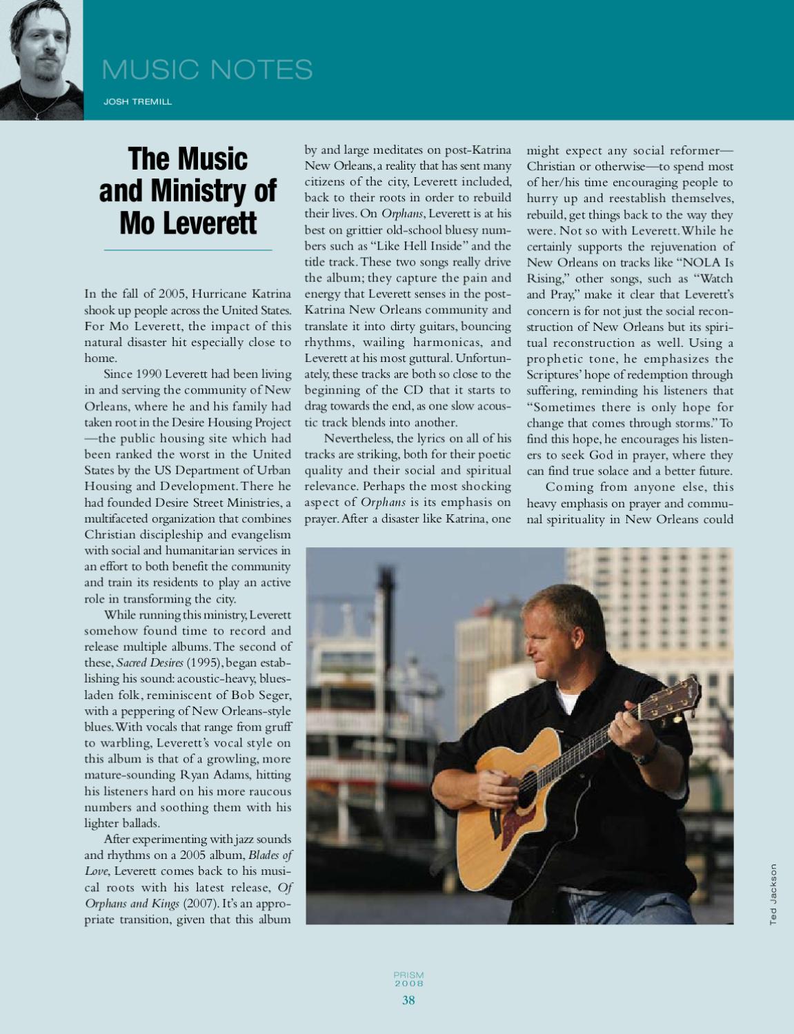 The Music and Ministry of Mo Leverett by Evangelicals for Social Action