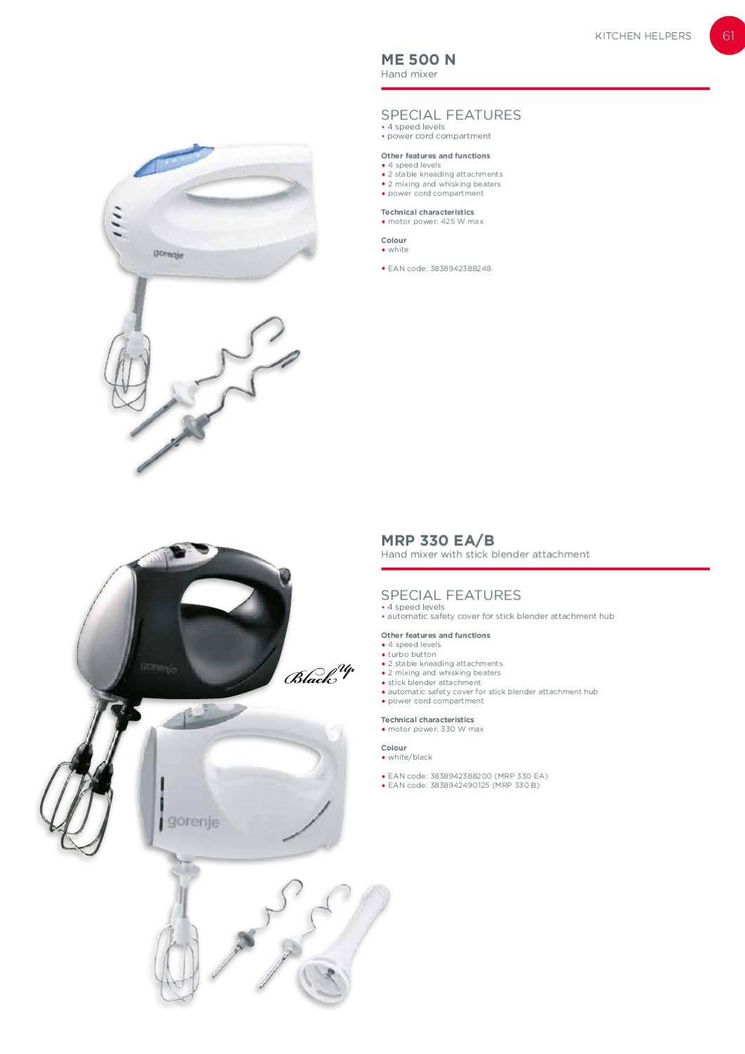 Миксер gorenie mrp-330ea (3838942388200)