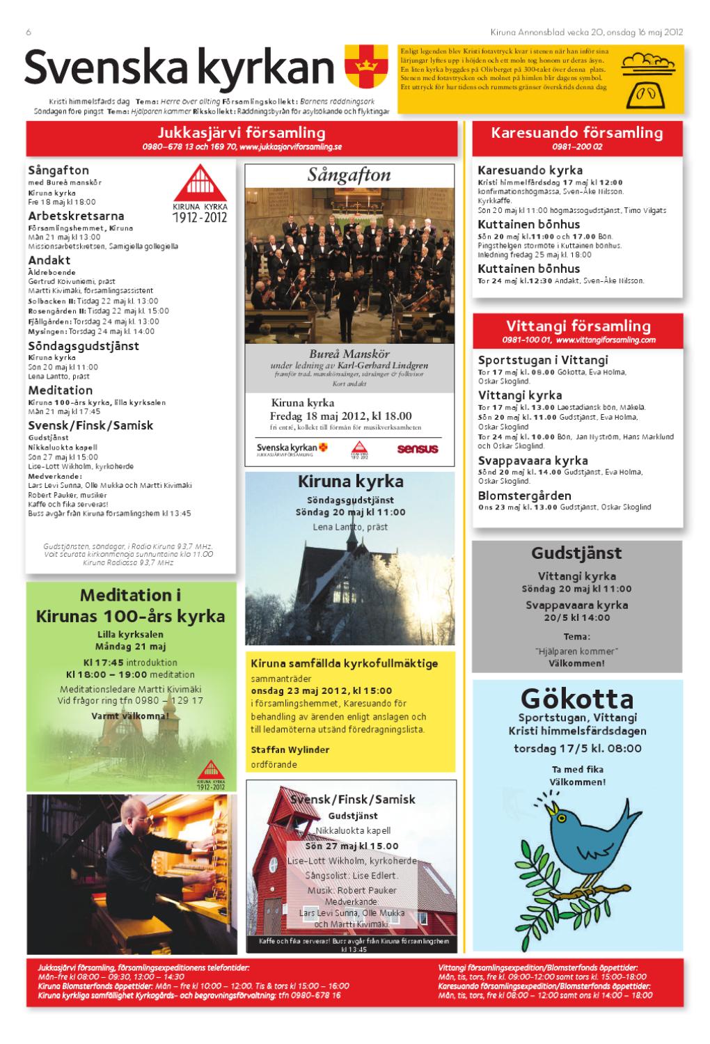 Kiruna Annonsblad 2012 v.20 by Svenska Civildatalogerna AB - issuu