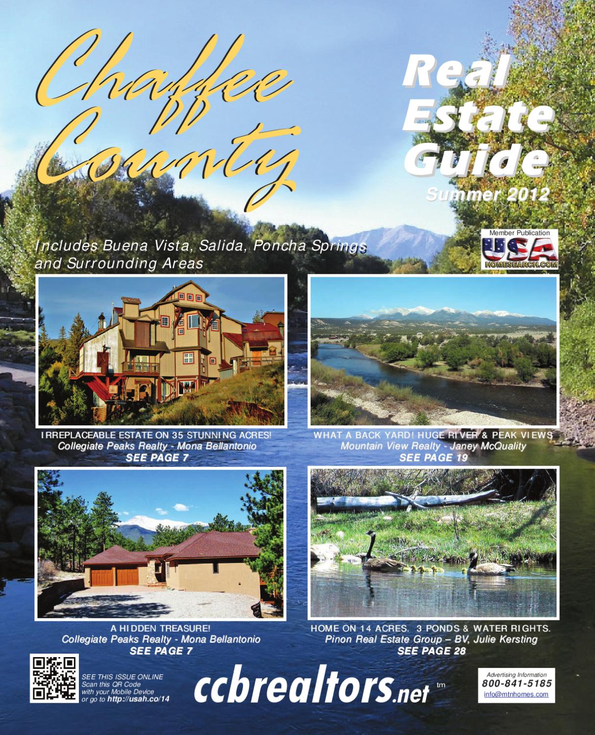 Chaffee County Real Estate Guide Summer 2012 by Mountain Homes