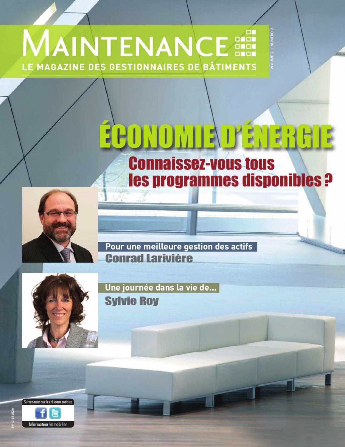 Magazine Maintenance vol. 2 no. 2 > Le magazine des gestionnaires de