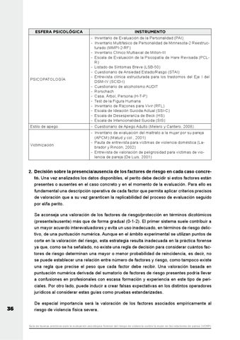Guía evaluación psicológica forense riesgo de violencia contra la mujer ...
