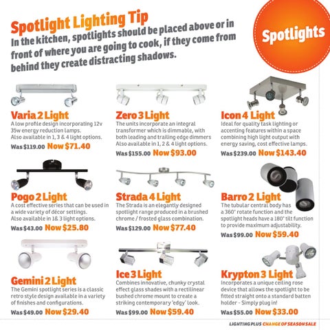 Lighting Plus Change of Season Sale 灯饰目录 第 3 页