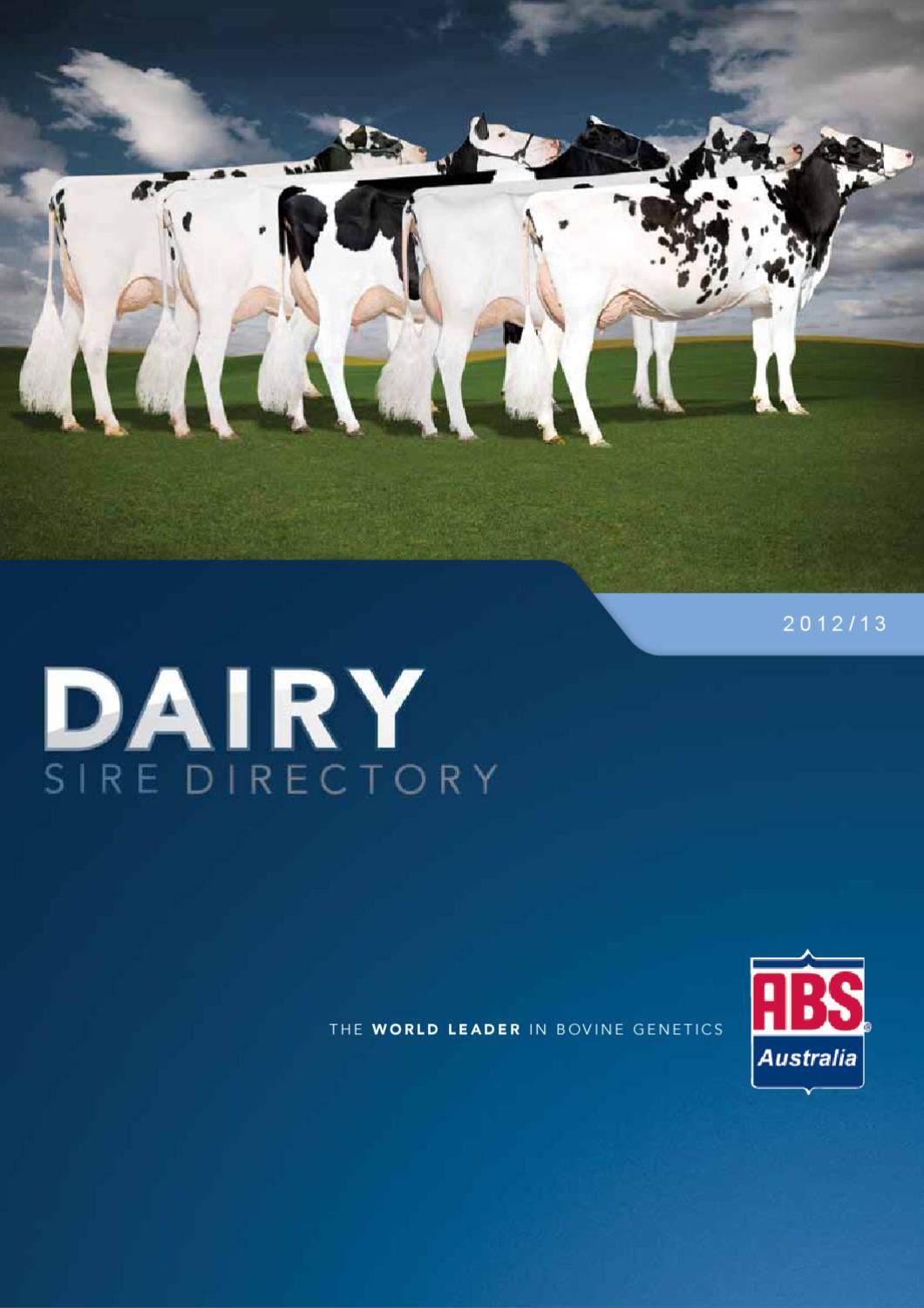 ABS Australia Dairy Sire Directory 2012/13 by ABS Global, Inc. Issuu