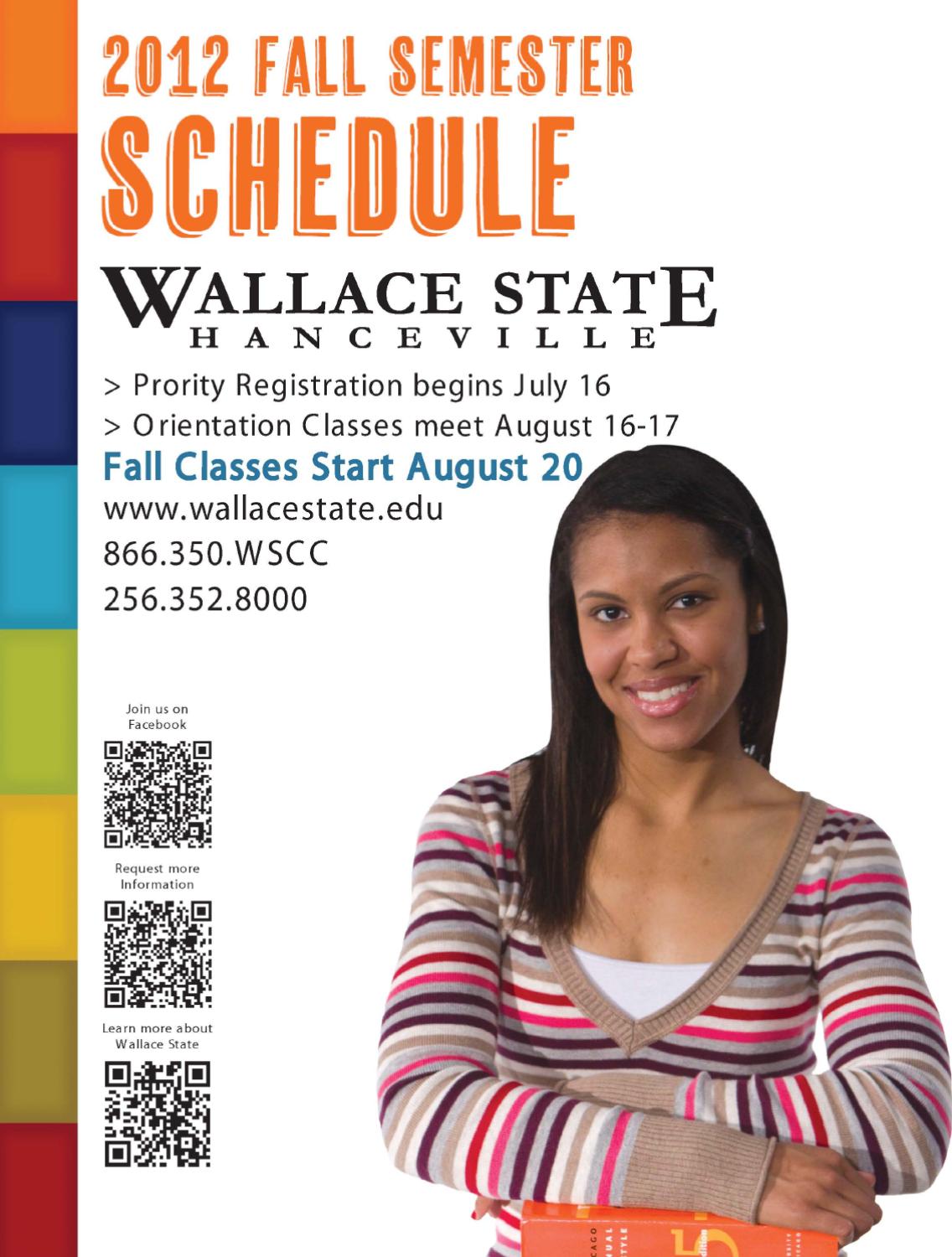 Wallace State Fall 2012 Schedule by Wallace State Community College Issuu